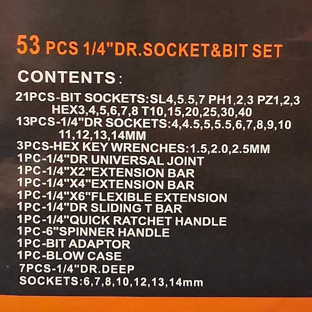 New 53pc Drive Socket & Bit Set - Picture 3 of 5